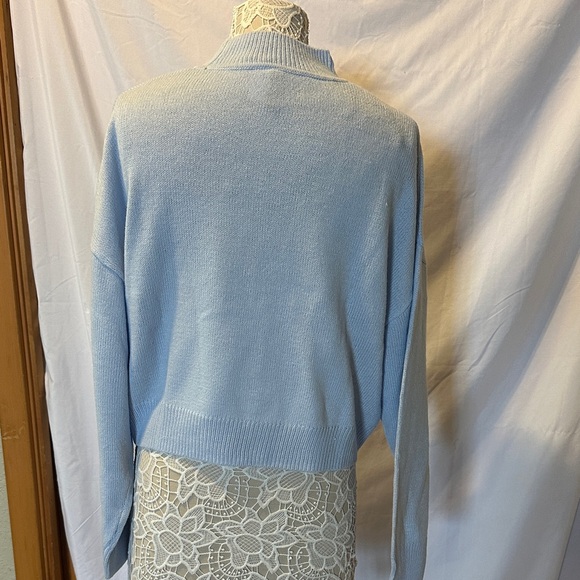 H&M Light Blue Mock Neck Sweater - Picture 6 of 8